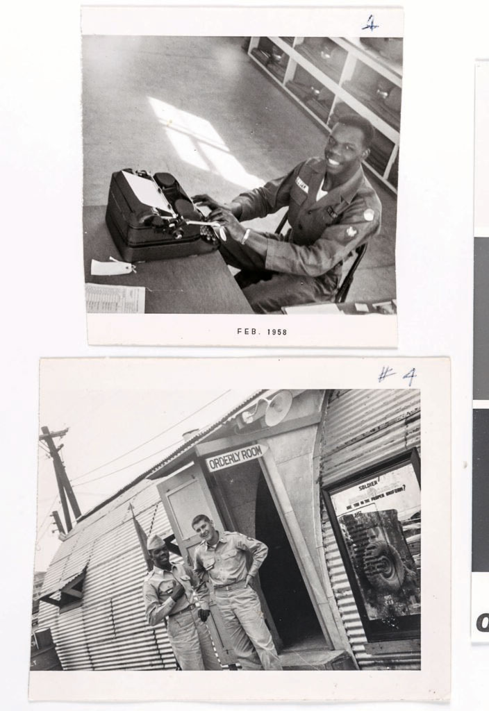 A young Sam Gilliam as a U.S. Army Unit Clerk in Yokohama, Japan.