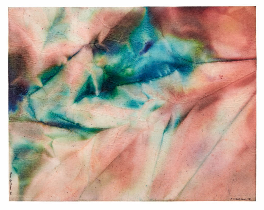 Sam Gilliam, Untitled, 1967. Watercolor on paper. 13 3/4 x 17 1/2 inches (34.9 x 44.5 cm). Courtesy of David Kordansky Gallery.