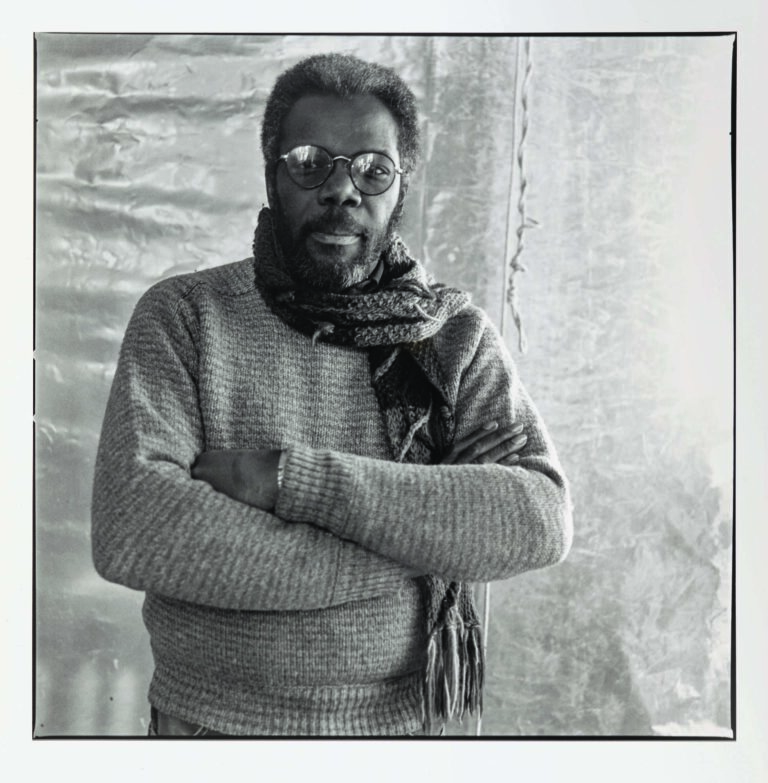 Gilliam in his studio, Washington, D.C., 1980s
