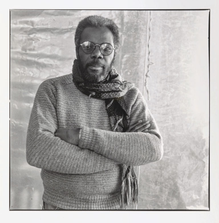 Gilliam in his studio, Washington, D.C., 1980s