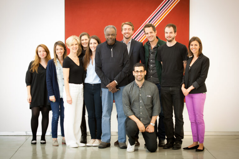 Sam Gilliam, Annie Gawlak, and David Kordansky Gallery team