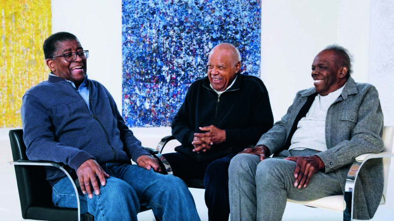 Gilliam, Melvin Edwards and William T. Williams, 14th Street studio, Washington, D.C., 2022